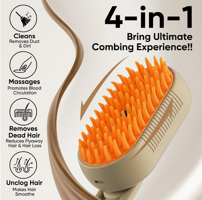 4-in-1 Electric Mist Spray Pet Grooming & Deshedding Brush